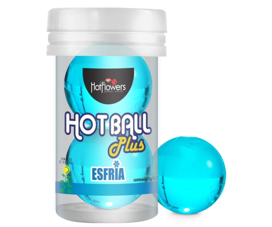 HOT BALL PLUS ESFRIA- Provoca na pele uma sensação de refrescância.