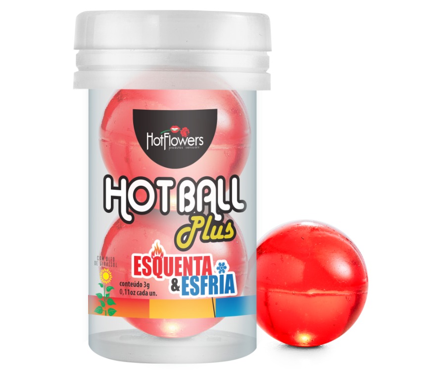HOT BALL PLUS ESQUENTA ESFRIA- Provoca uma sensação estimulante e alternada de calor e refrescância.
